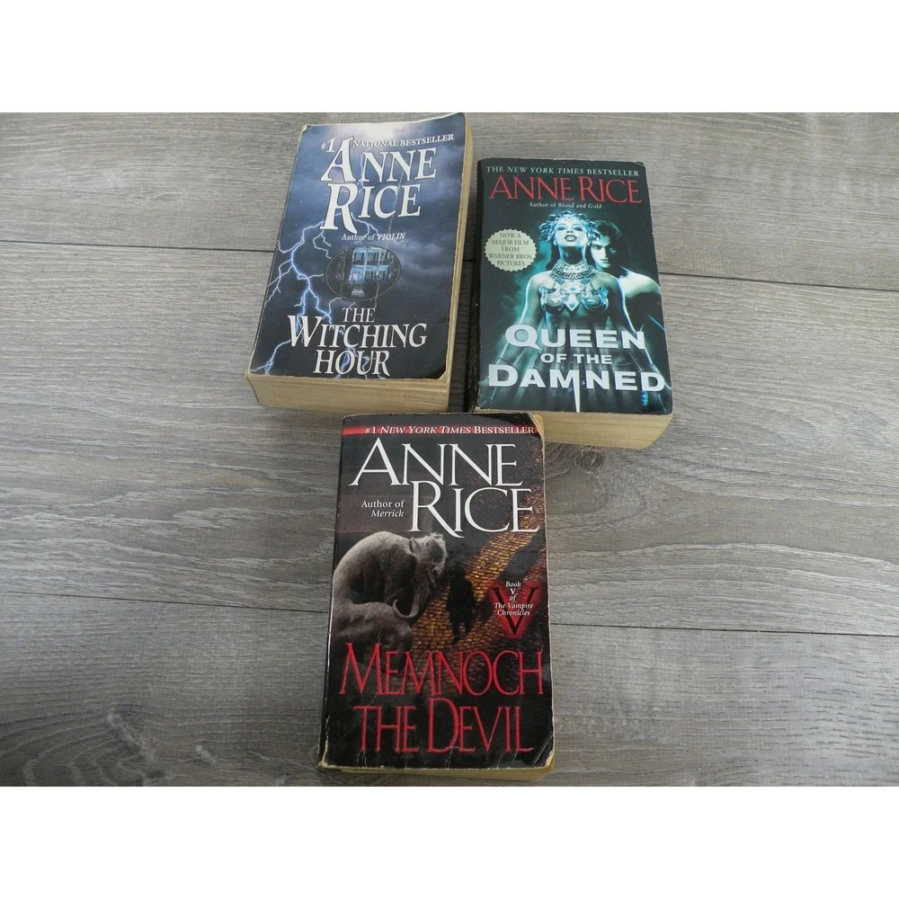 Anne Rice Paperback Lot: The Witching Hour, Queen of the Damned, Memnoch The